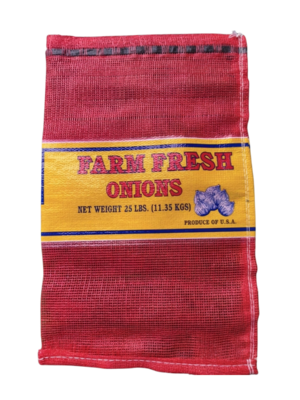 25 Pound PremoLeno Farm Fresh Onion Mesh Bags - 1000 bags